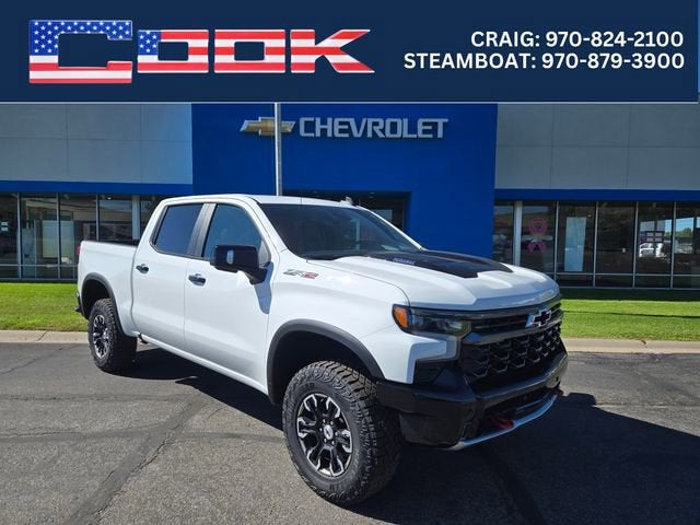 2026 Chevrolet Silverado 1500 ZR2 in Summit White — front three-quarter view
