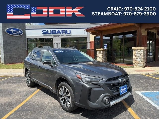 2023 Subaru Outback Limited in Gray — front three-quarter view
